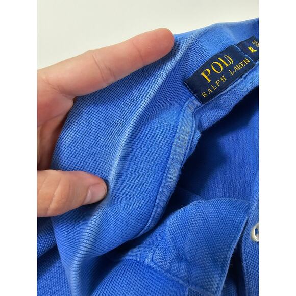 Polo ralph lauren size XL Blue men's polo short sleeve Casual cmeveryday *FLAW*^ - Picture 4 of 6